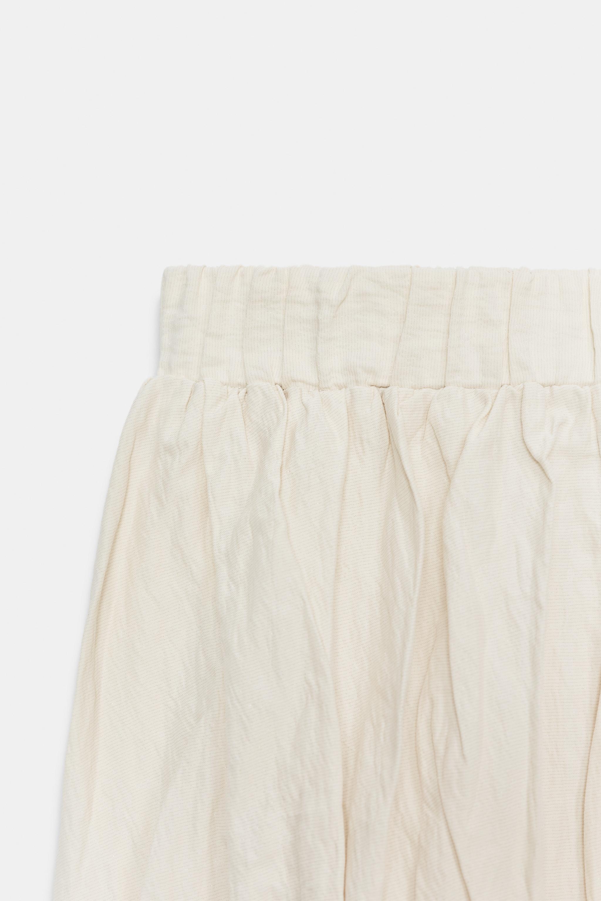 WRINKLED KNIT MIDI SKIRT